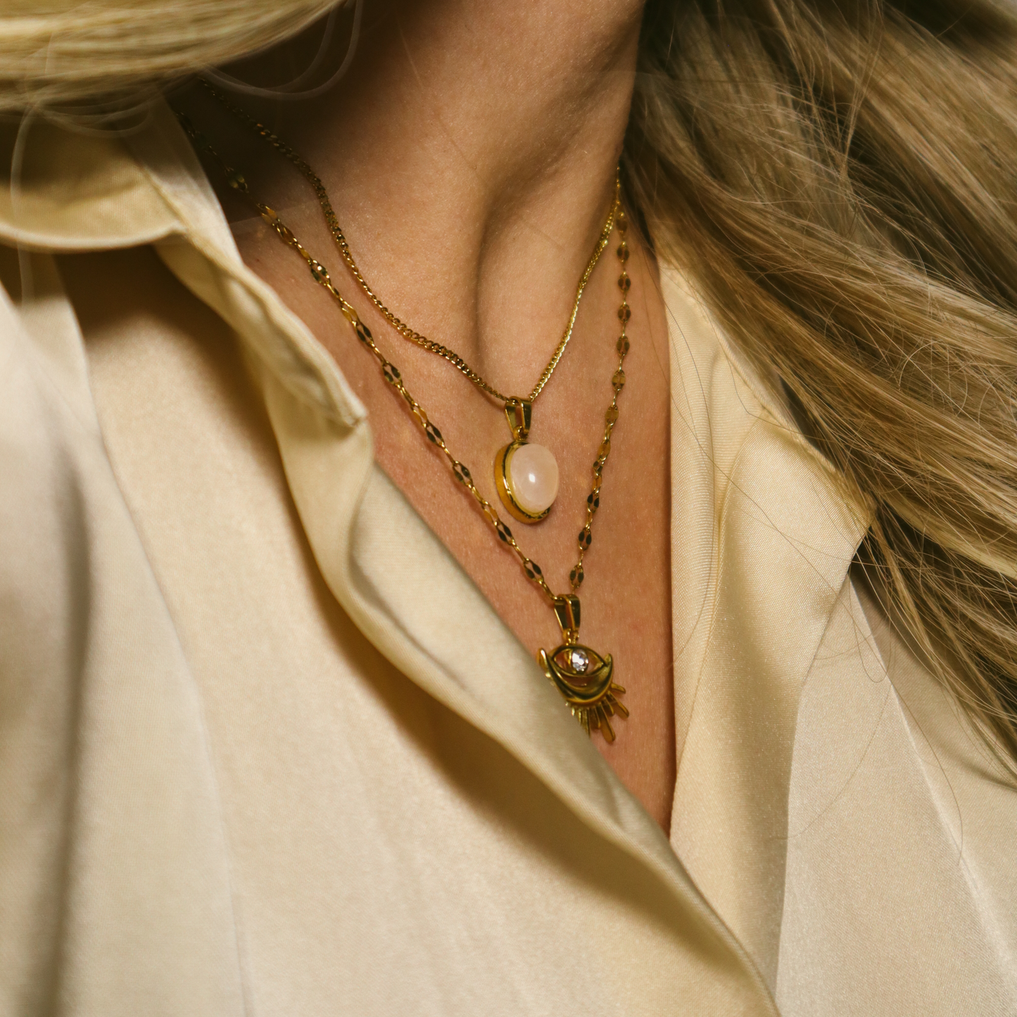 Rosie Stone Gold Necklace