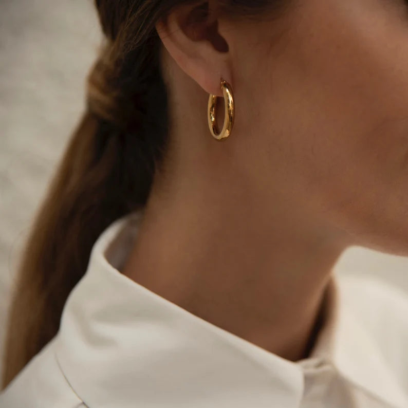 Gilded Gold Hoops